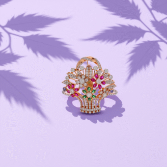 Flower Basket Brooch